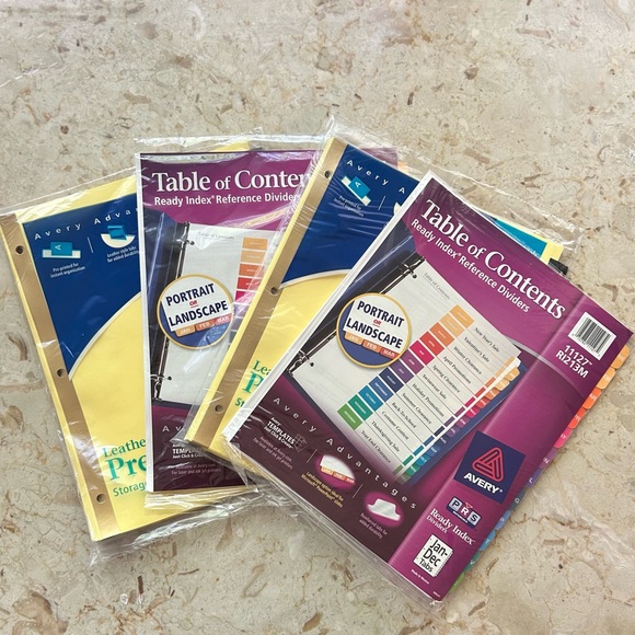 Avery Multicolor Index Dividers (set of 4) - Picture 1 of 6